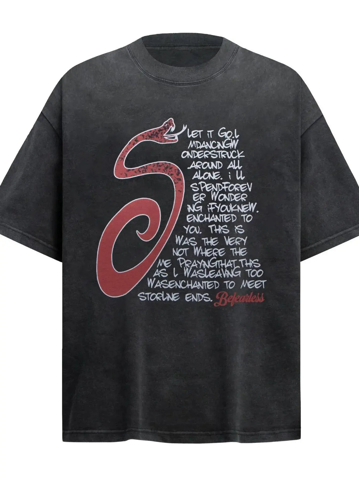 Men’s Letter Round Neck Short Sleeve T‑Shirt | Partner Labels Selection by Partner Label