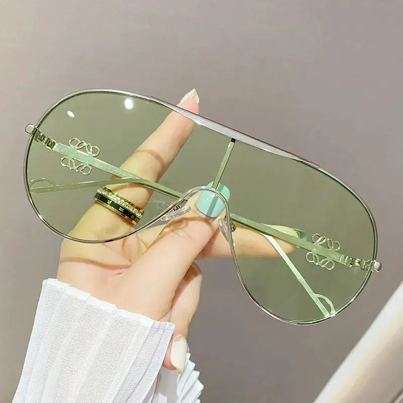 Gradient Aviator Sunglasses by Equanimity Essence
