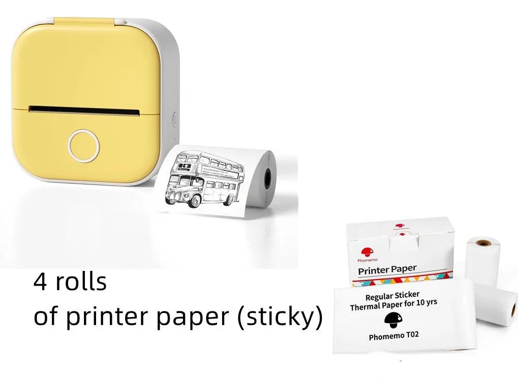 Portable Mini Thermal Label Printer Home Photo Printer Student Wrong Question Printer Bluetooth-compatible Mini Label Printer Price Tag by Maiden-Art