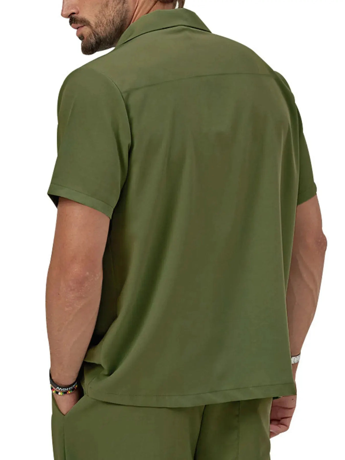 Men's Plus Size Button Up Short Sleeve Shirt and Shorts Set by Trendsi