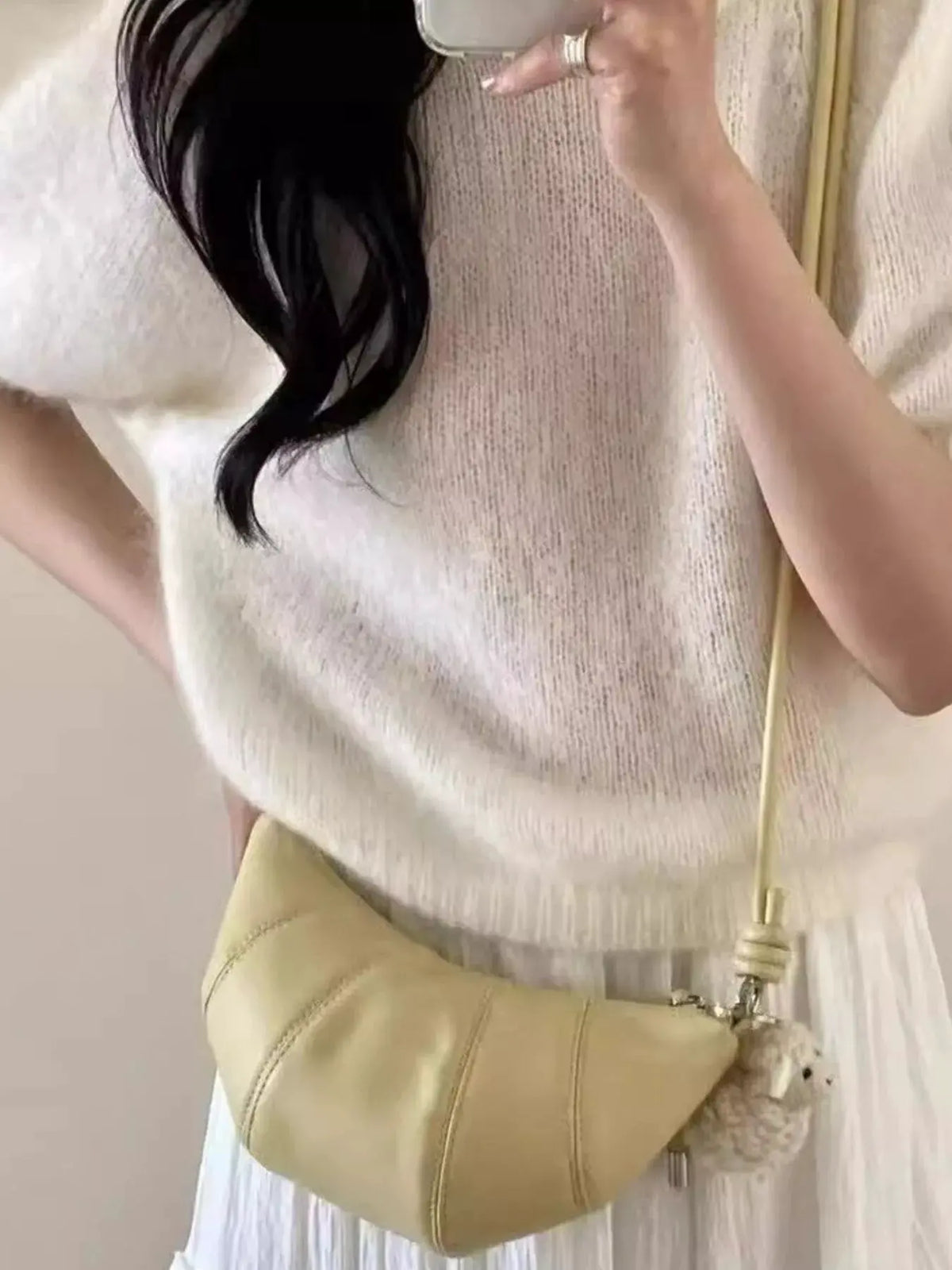 Croissant Shaped Crossbody Bag by Partner Label