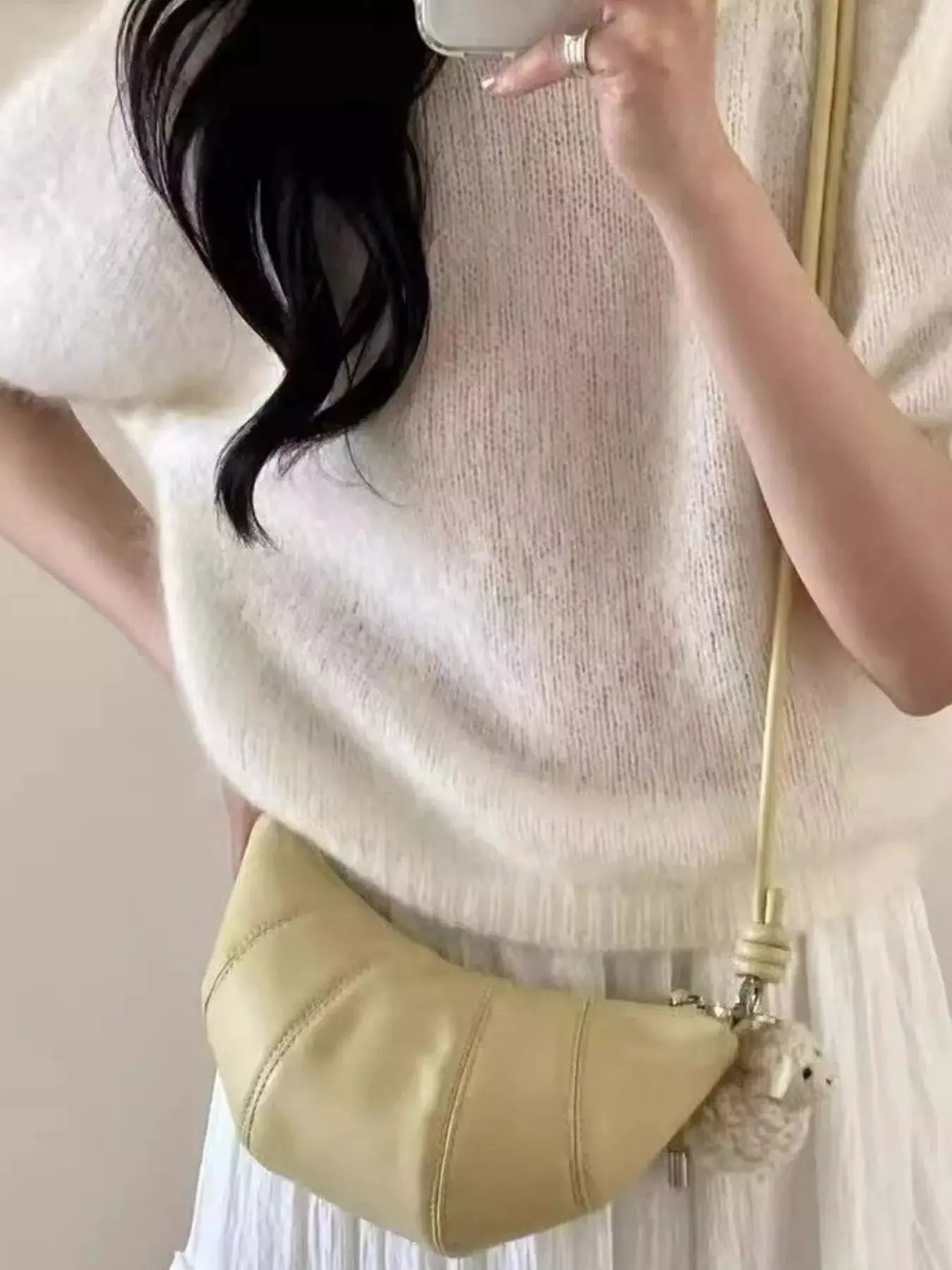 Croissant Shaped Crossbody Bag by Partner Label