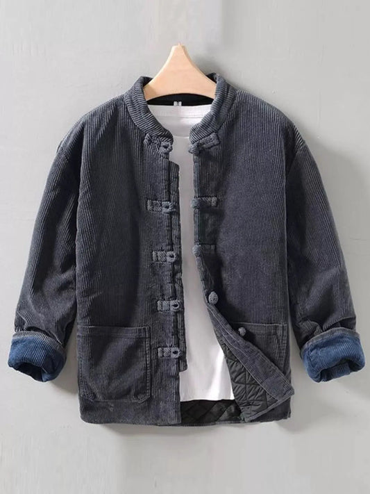 Men's Button Front Long Sleeve Jacket by Partner Label