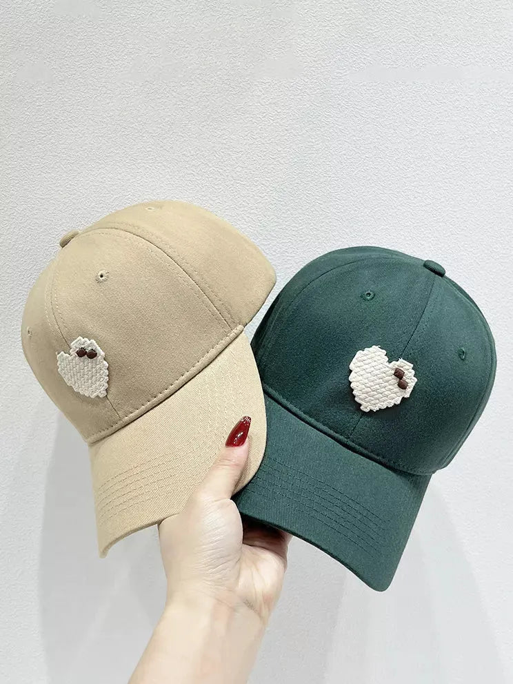 Heart Adjustable Baseball Cap by Partner Label