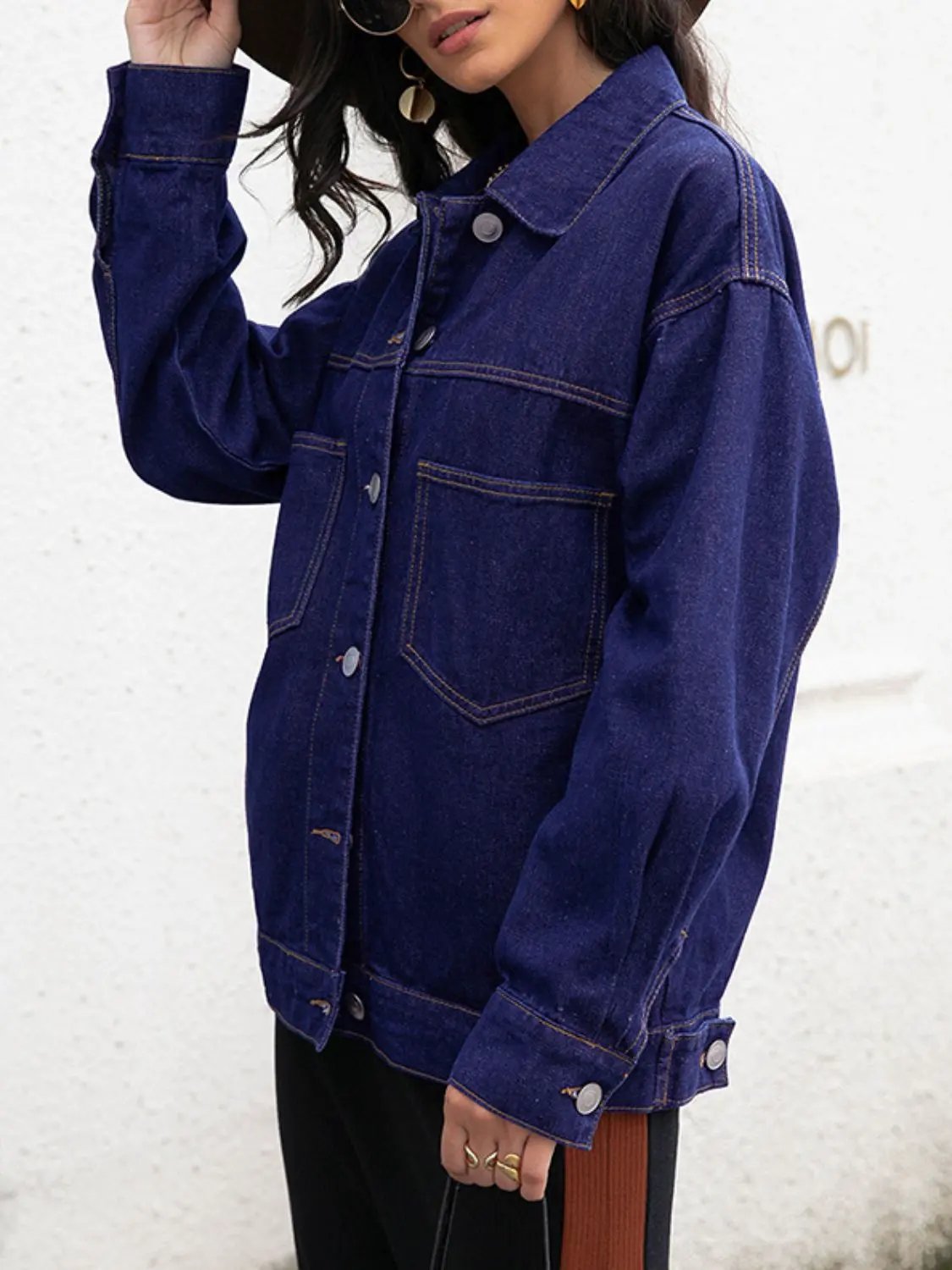 Buttoned Denim Jacket by Partner Label