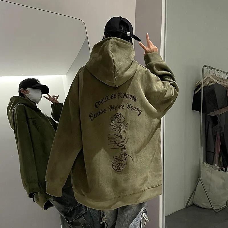 Women's Suede Hooded Sweater by Maiden-Art
