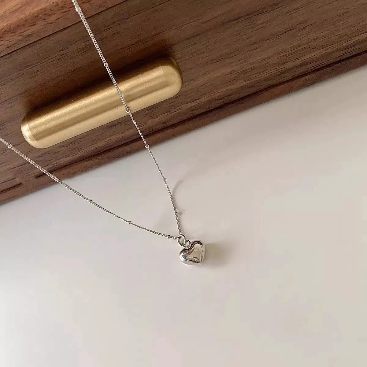 925 Sterling Silver Heart Necklace by Partner Labels