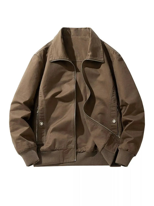 Men's Plus Size Casual Zip Up Jacket by Partner Label