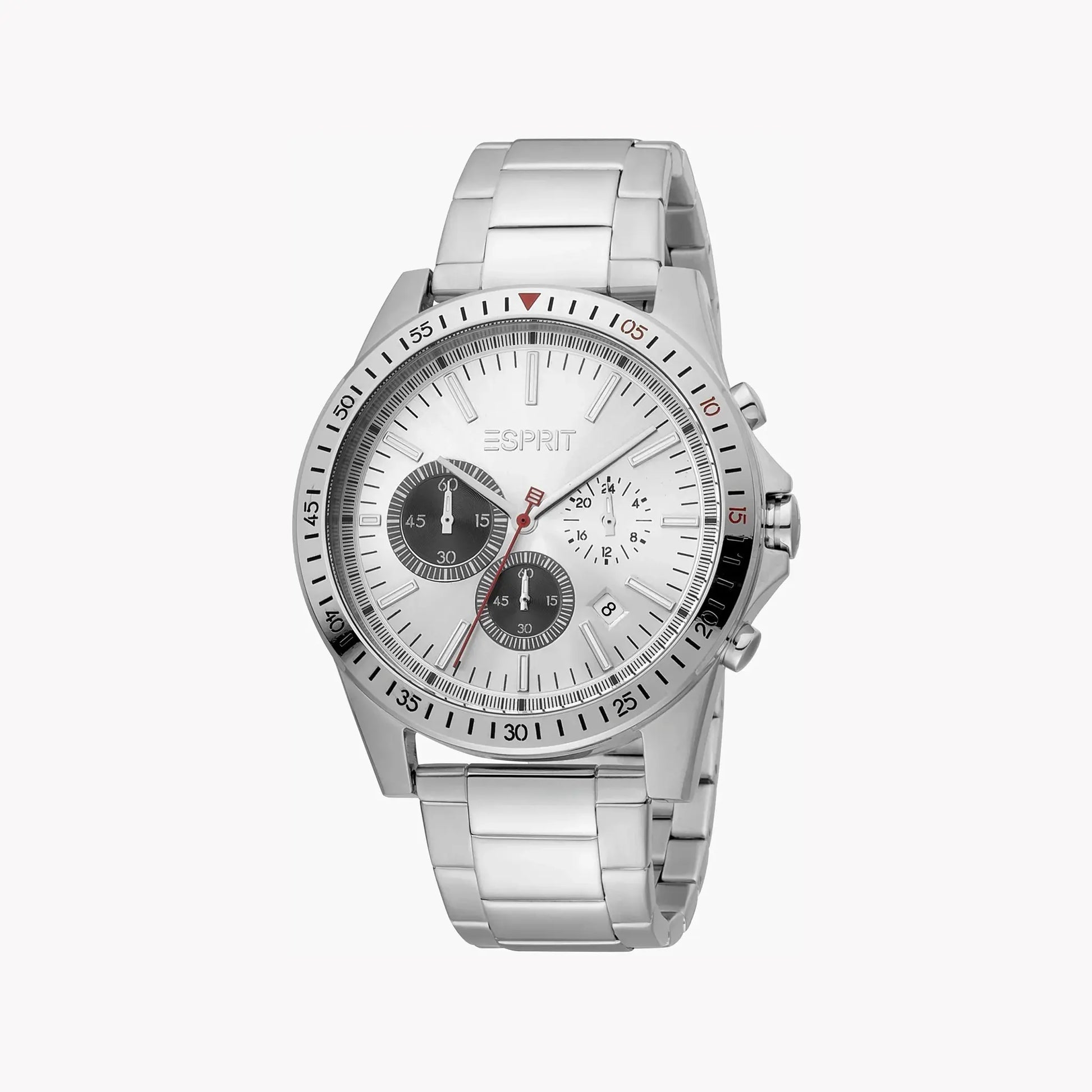 Esprit Men's Silver Stainless Steel Watch, Silver Dial | Es1g011m0075 by ESPRIT