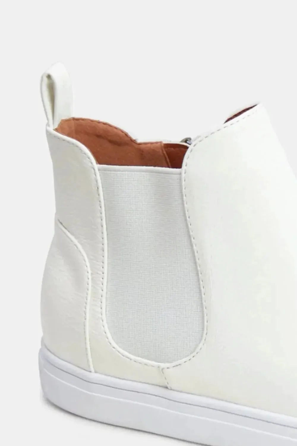 Beast Fashion Faux Suede Elastic Side Panel Sneakers by Beast Fashion
