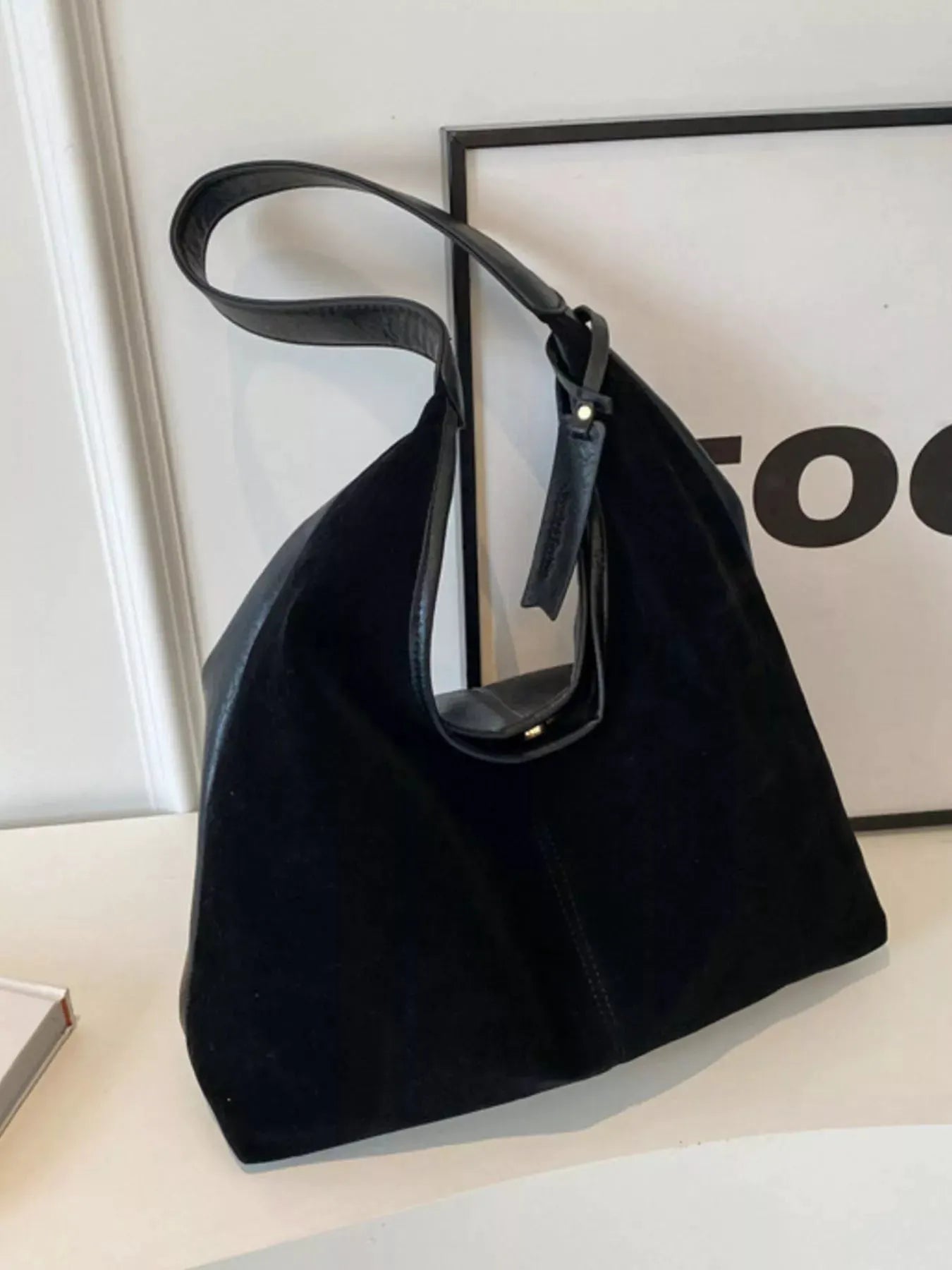 Vintage Suede Shoulder Bag by Partner Label