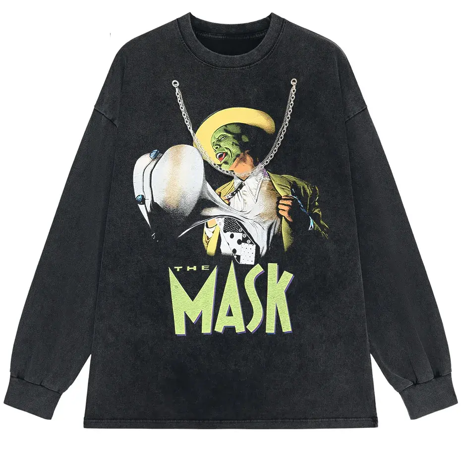 Hip Hop Spoof Portrait Graphic Washed Distressed T-Shirt by Vimost Shop