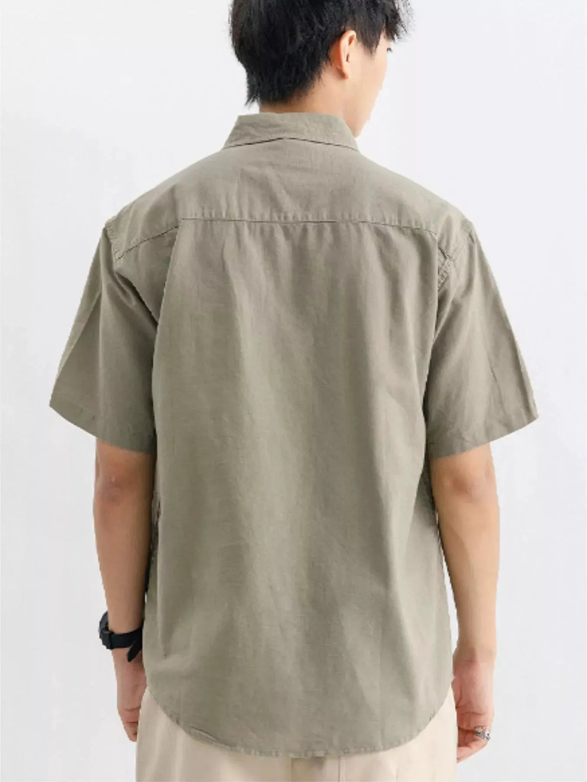 Men's Plus Size Casual Button Up Shirt by Trendsi