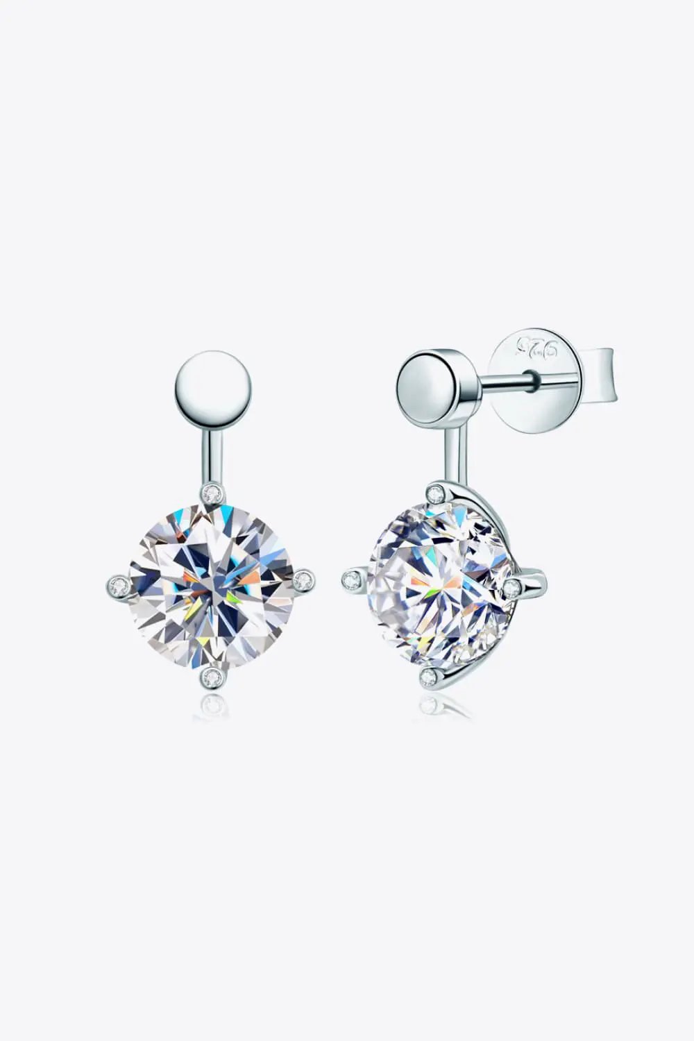 Adored 4 Carat Moissanite Drop Earrings by Partner Label