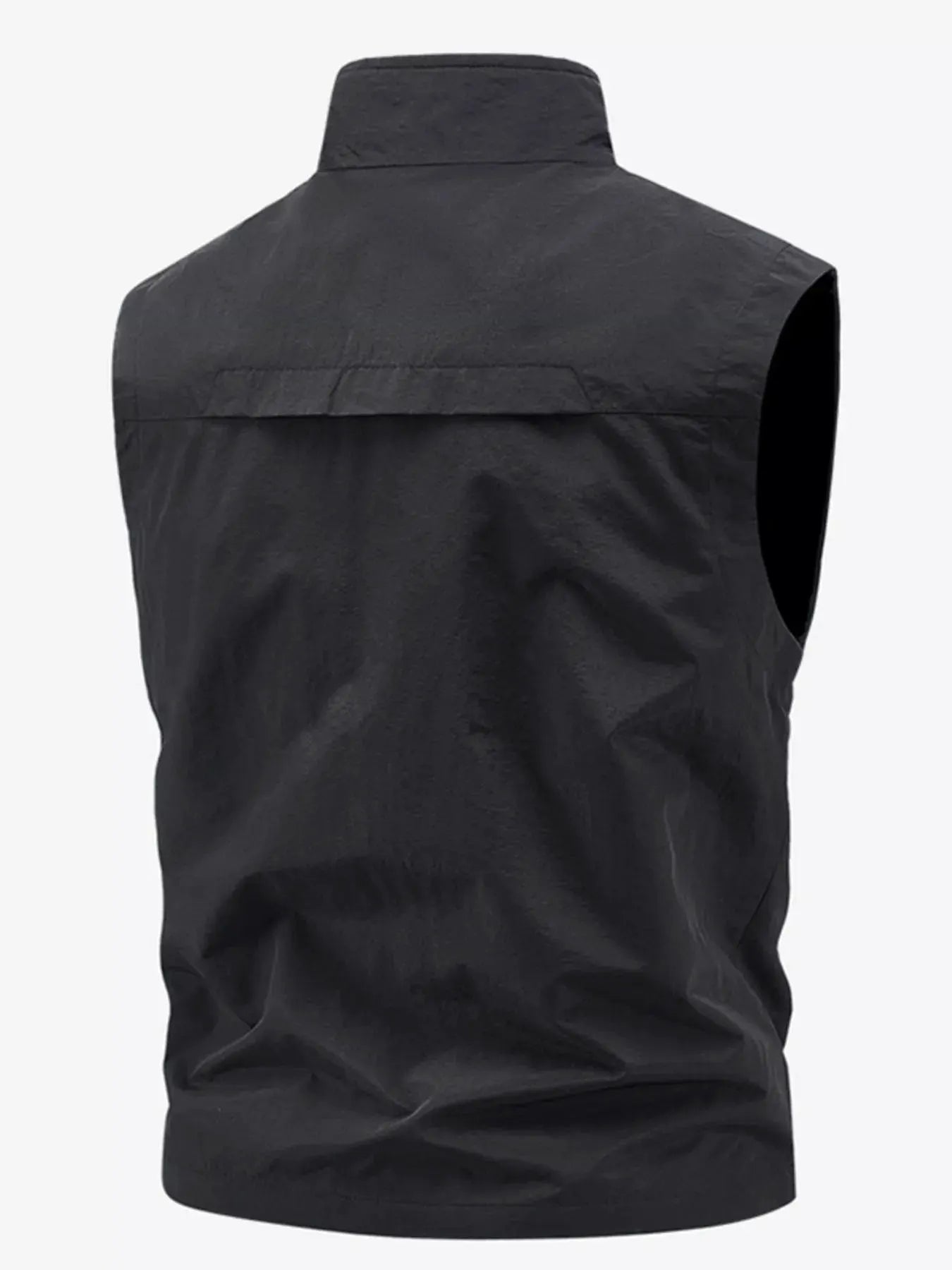 Men's Plus Size Lightweight Multi-Pocket Outdoor Vest by Trendsi