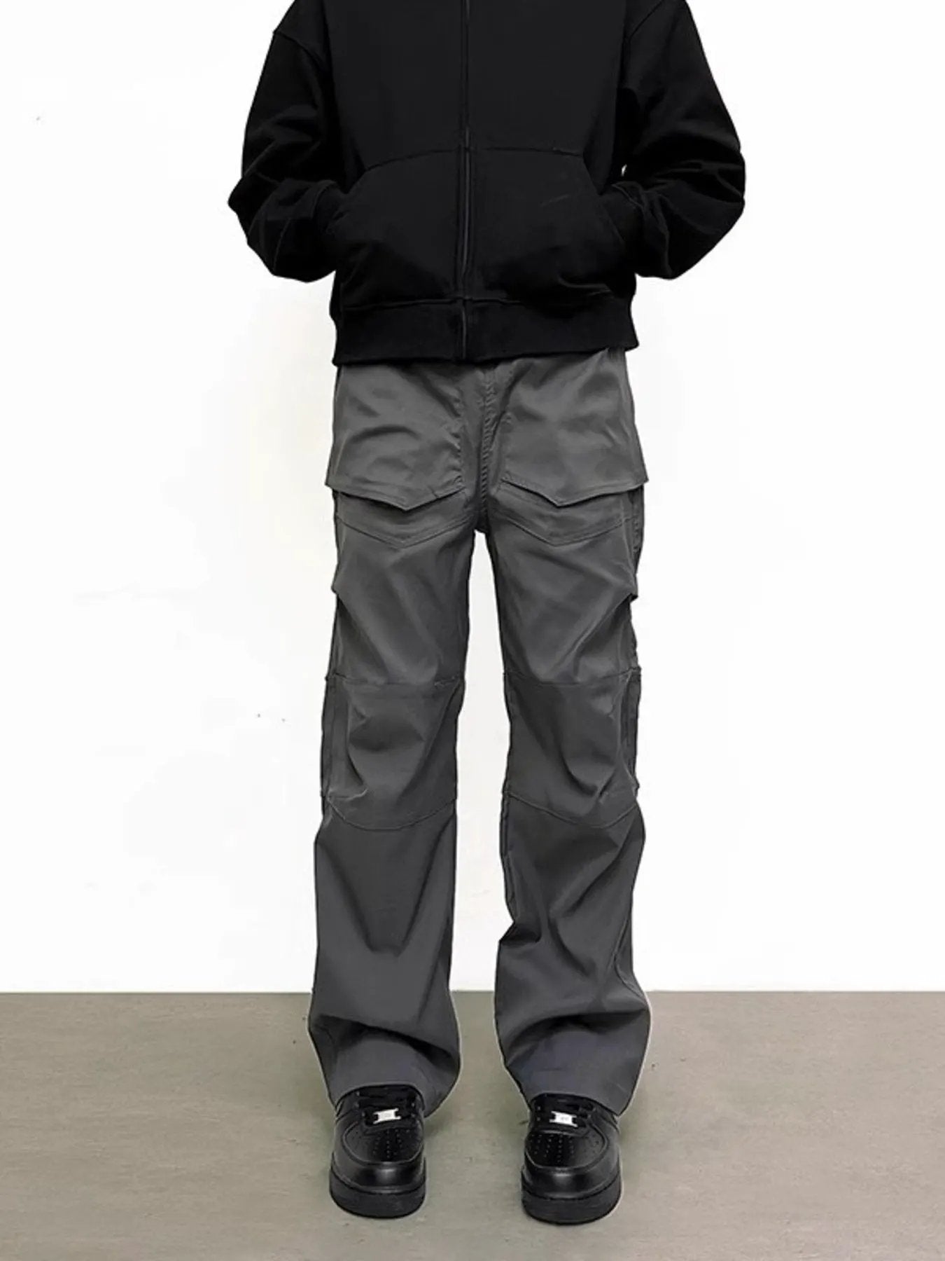Men's Plus Size Slim Fit Pants with Pockets by Partner Label