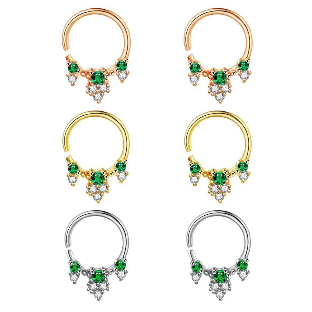 Jewelry Nose Ring Diamond No Hole Nose Fake Nose Ring by Maiden-Art
