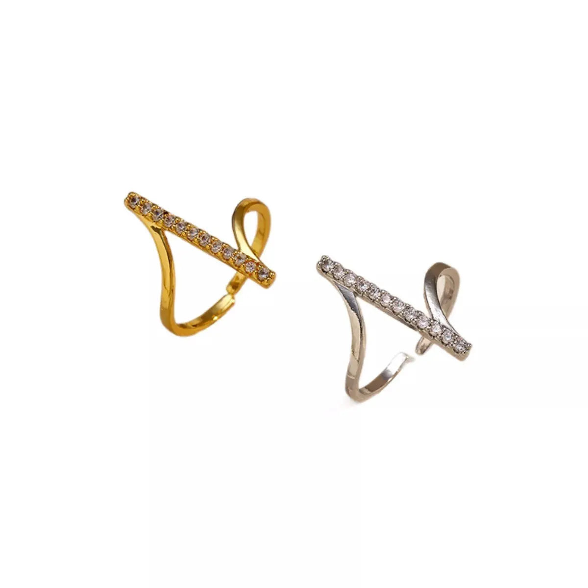Irregular Rhinestone Ring by Partner Label