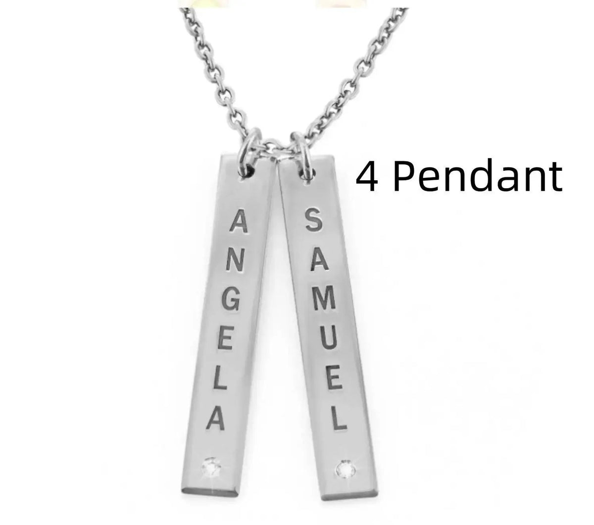 Personalized Vertical Necklace, Mother's Day Gift by Maiden-Art