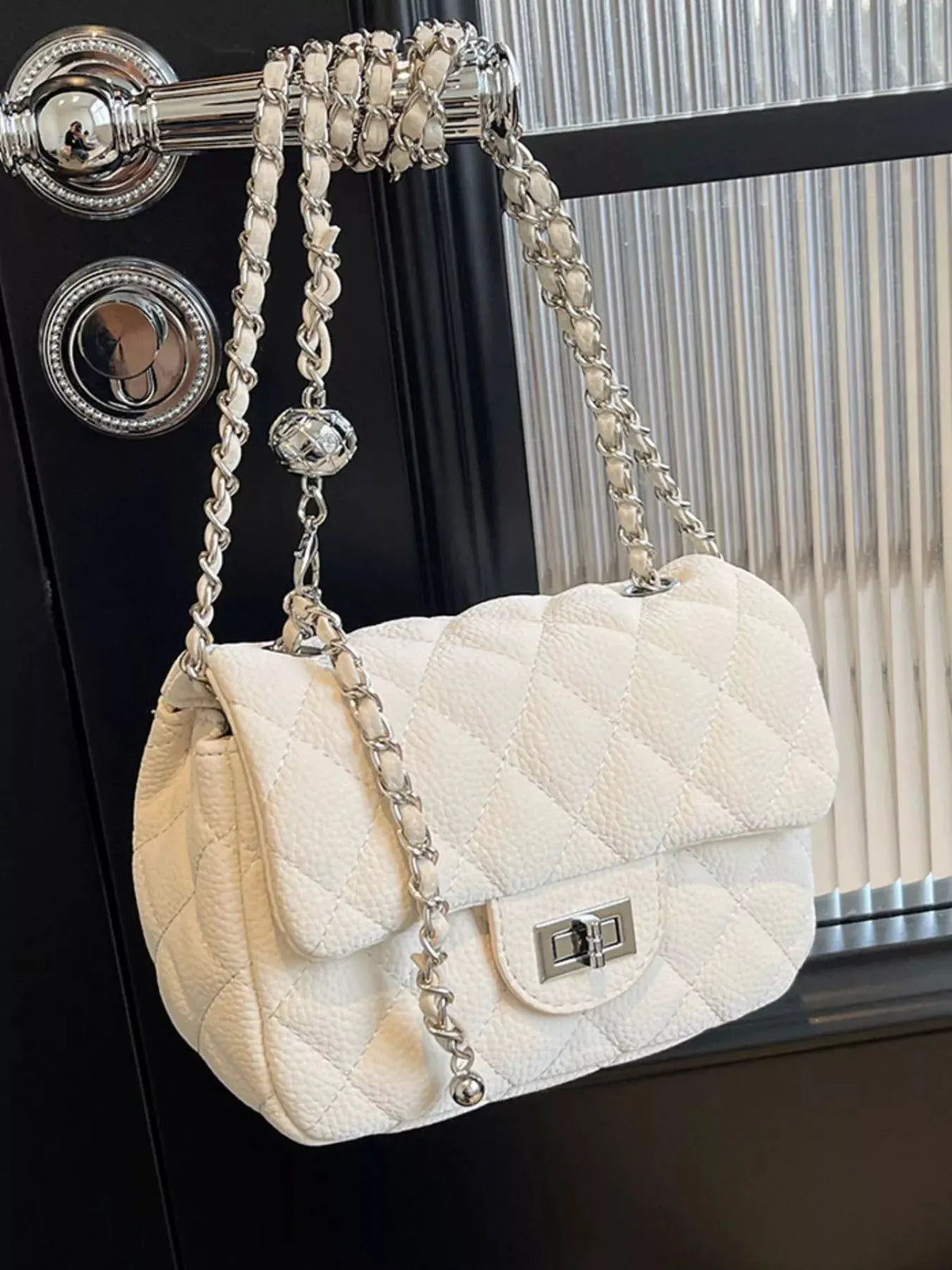 Quilted Chain Crossbody Bag by Partner Label