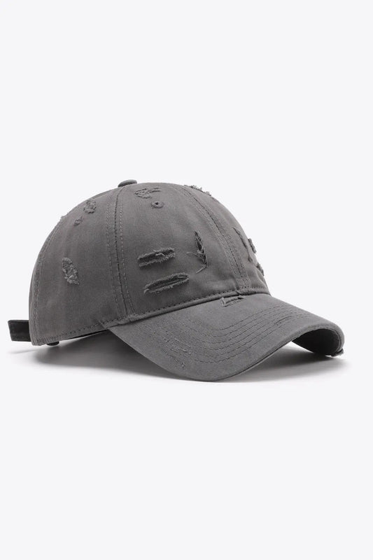 Distressed Adjustable Baseball Cap by Partner Label
