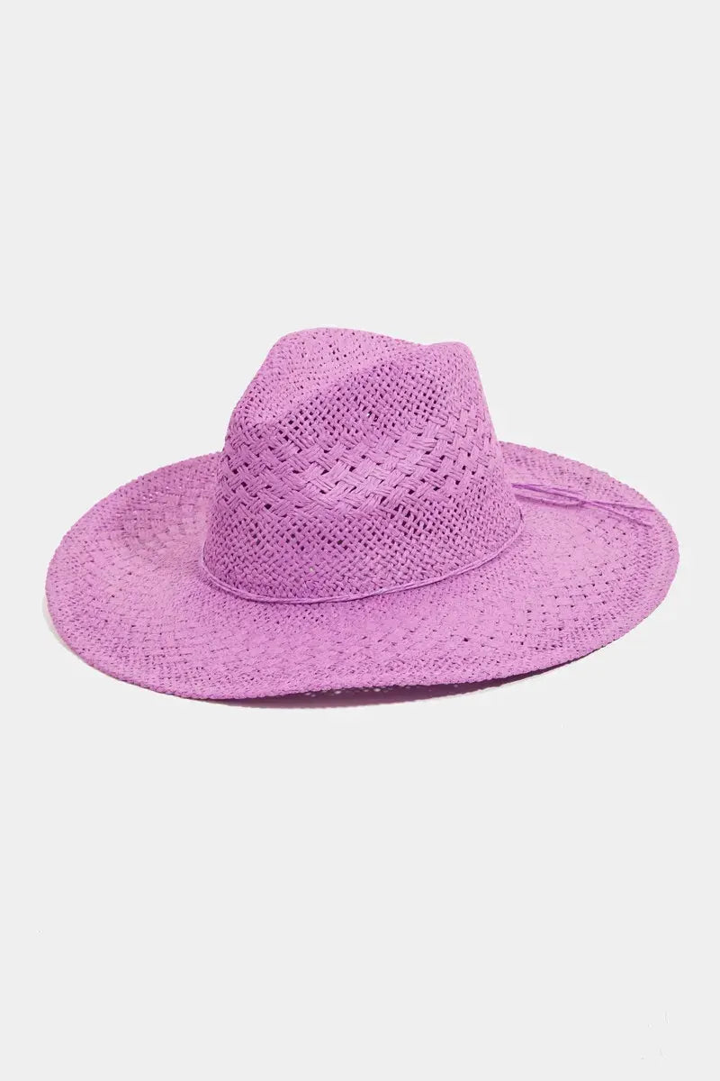 Fame Straw Braided Sun Hat by Fame