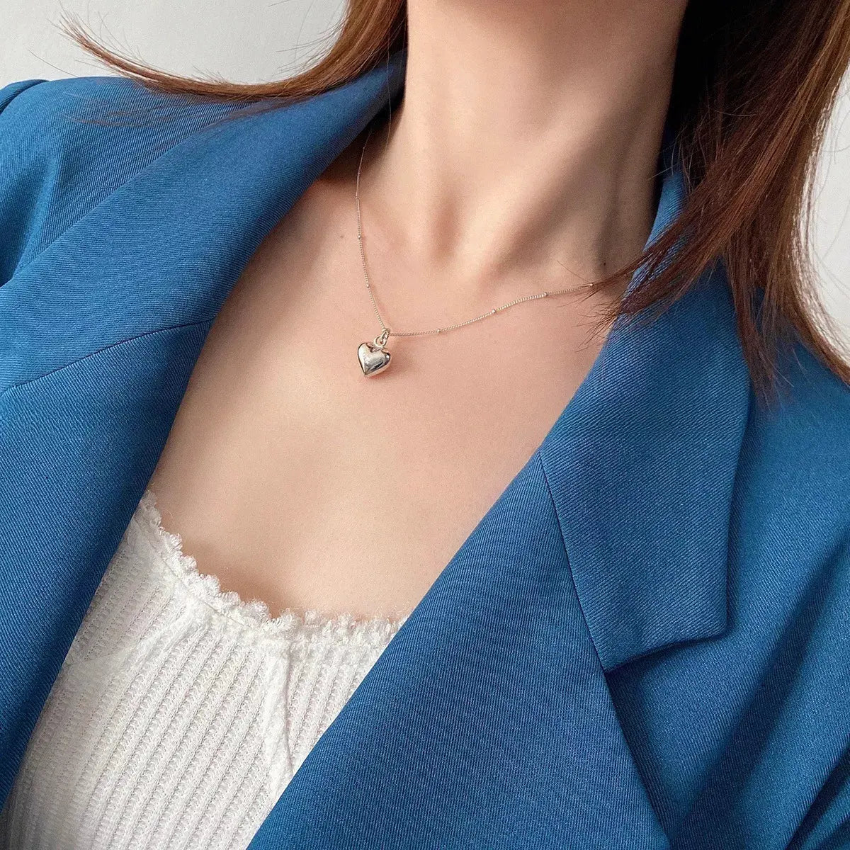 925 Sterling Silver Heart Necklace by Partner Labels