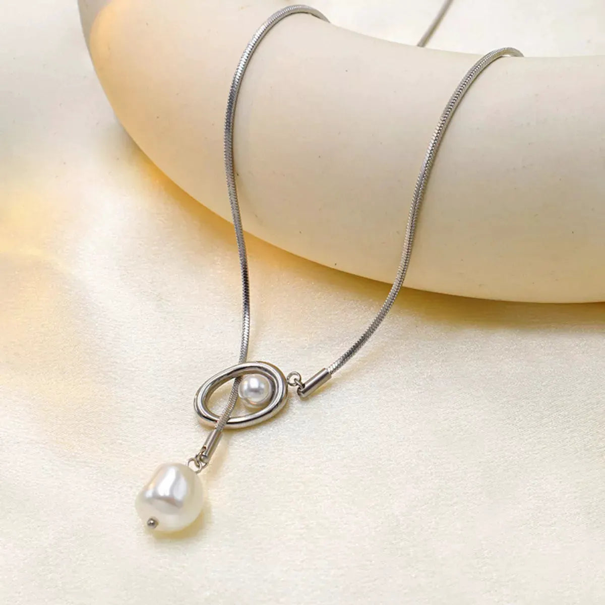 Pearl Pendant Necklace by Partner Label