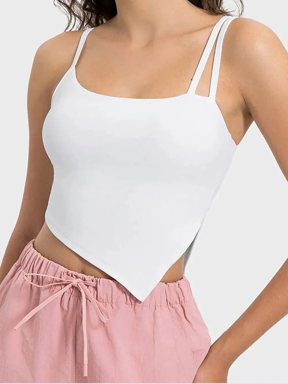 Millennia Slit Asymmetrical Neck Active Cami by Millennia