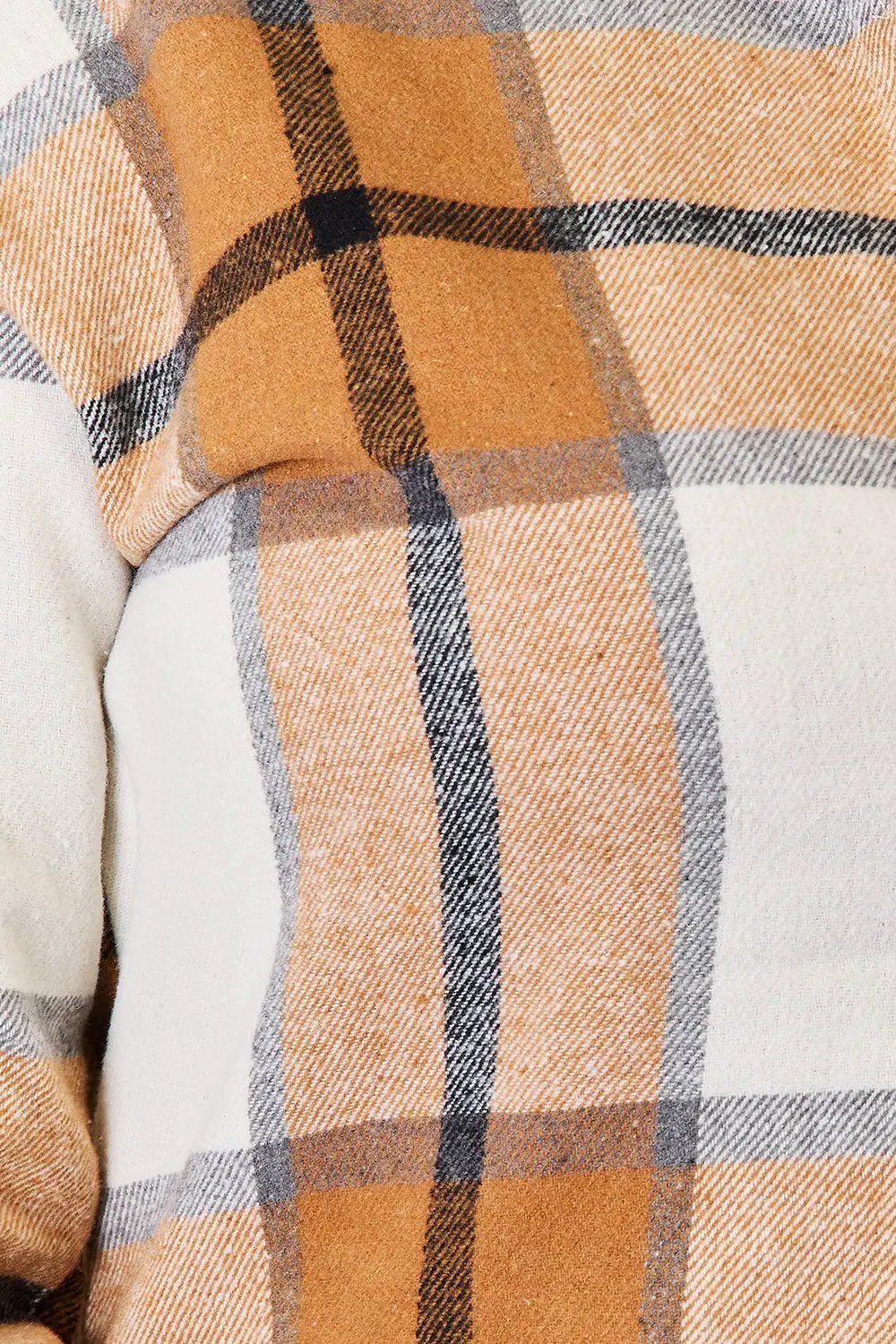 Perfee Plaid Print Dropped Shoulder Shirt by Perfee