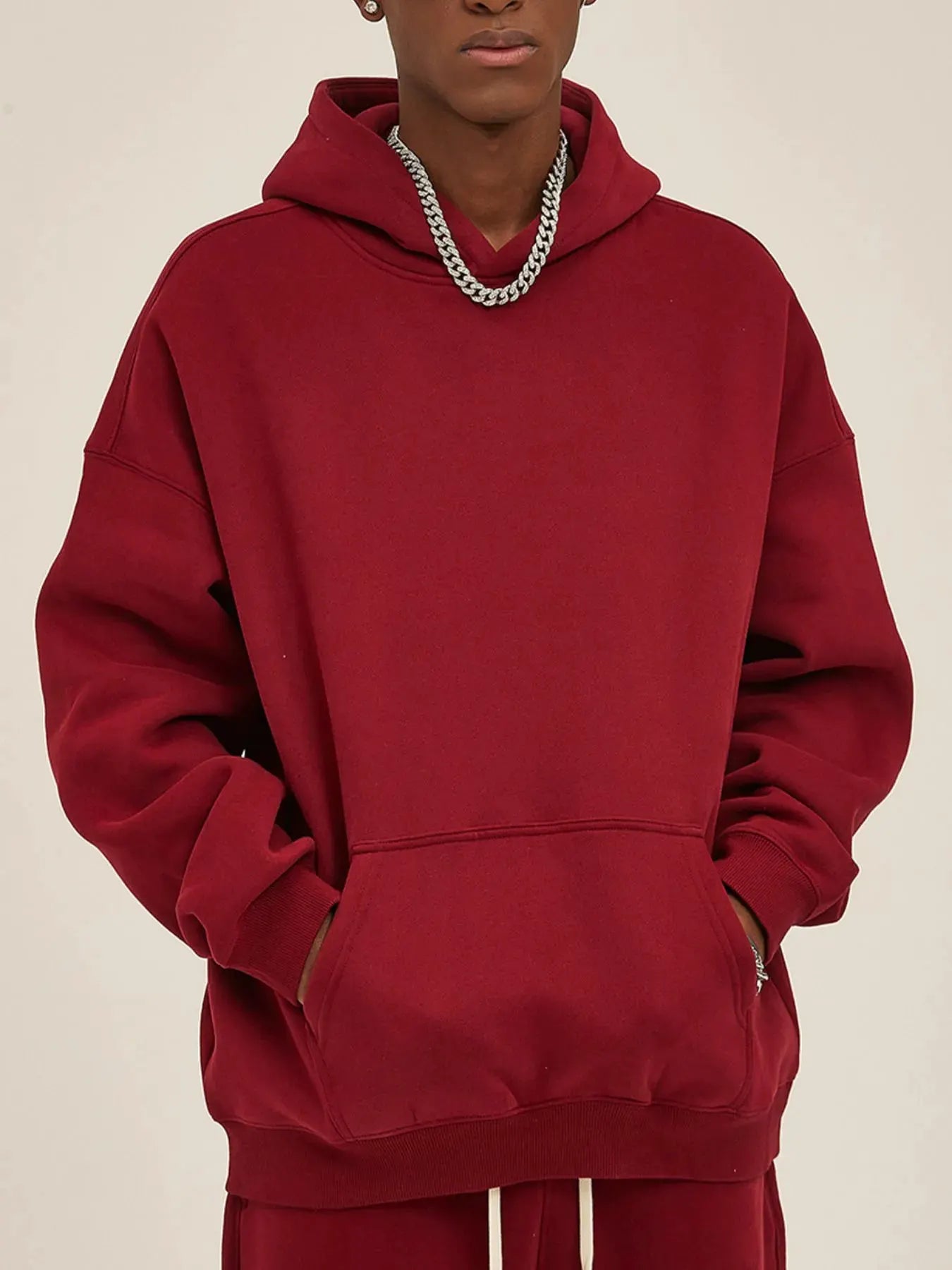 Men's Oversized Pocketed Long Sleeve Hoodie by Partner Label