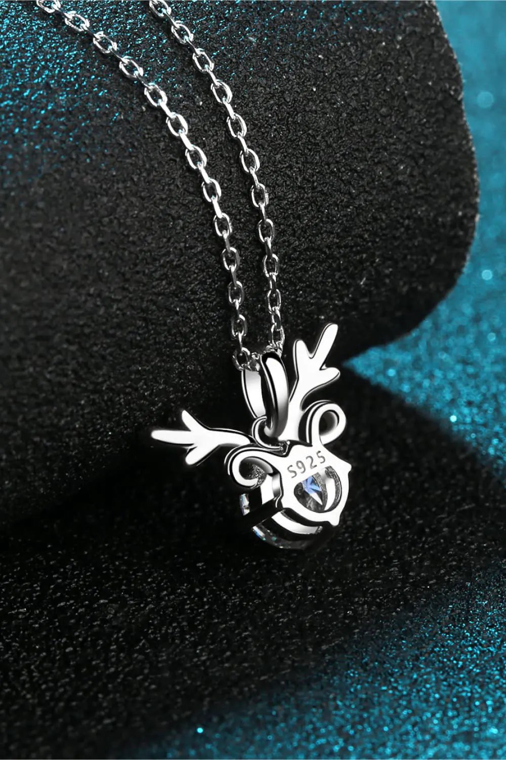1 Carat Moissanite Key Pendant Necklace in 925 Sterling Silver by Partner Label