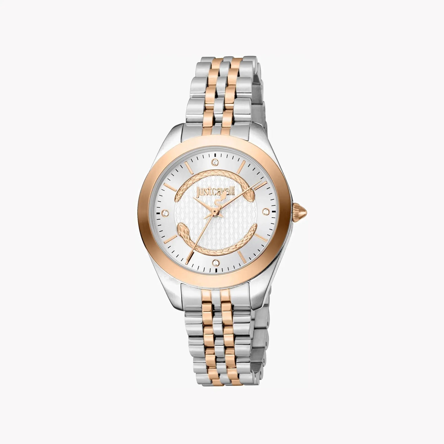 Just Cavalli Women's Two Tone Stainless Steel Watch, Silver Dial | Jc1l210m0505 by JUST CAVALLI