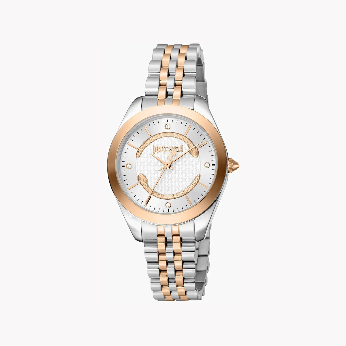Just Cavalli Women's Two Tone Stainless Steel Watch, Silver Dial | Jc1l210m0505 by JUST CAVALLI