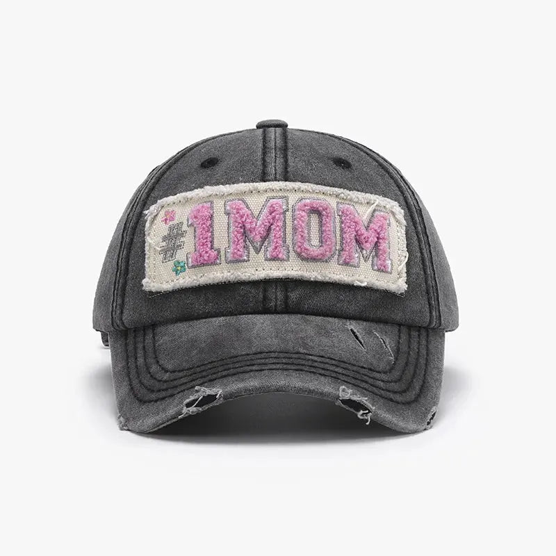 Letter Adjustable Cotton Baseball Cap by Partner Label