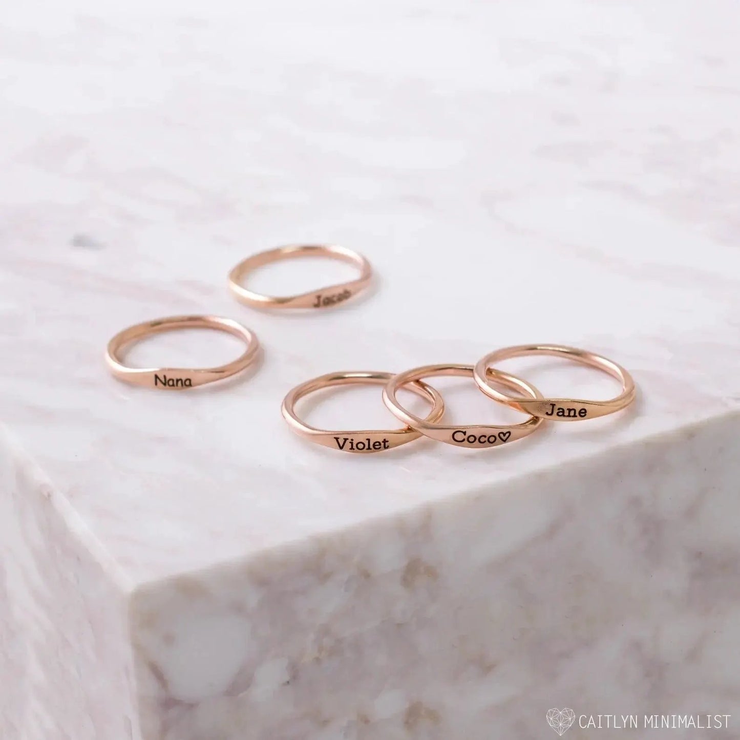 Tiny Name Ring - Minimalist Ring - delicate ring by Maiden-Art