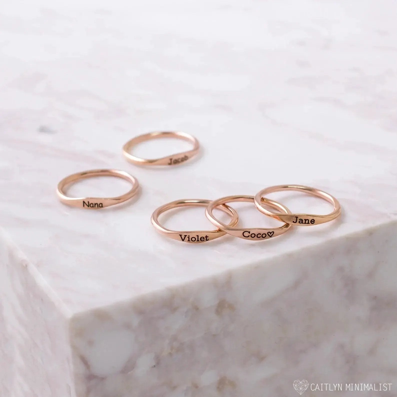 Tiny Name Ring - Minimalist Ring - delicate ring by Maiden-Art