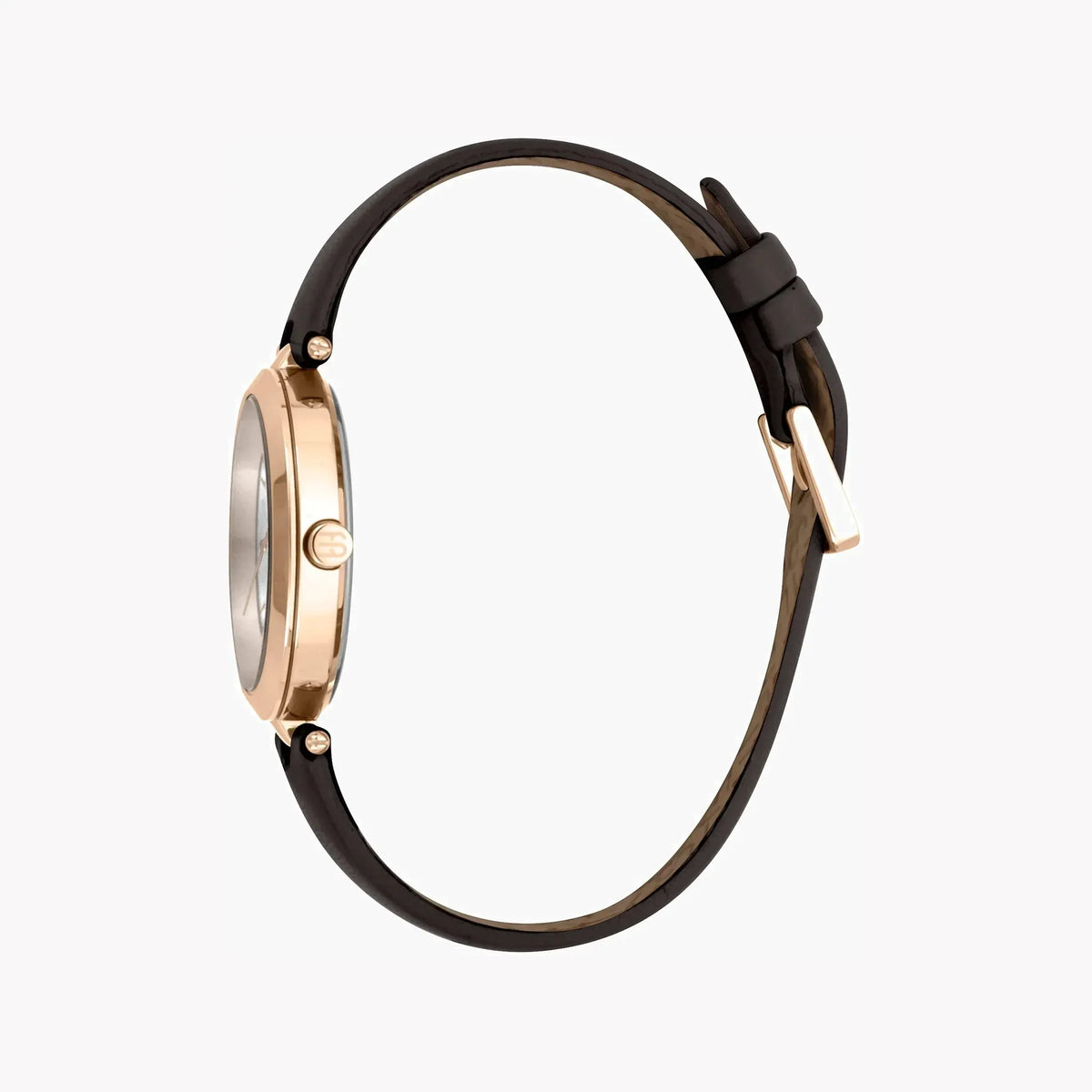 Esprit Women's Black Leather Watch, Silver Dial | Es1l198m0025 by ESPRIT