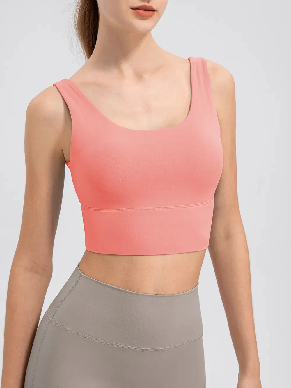 Scoop Neck Wide Strap Active Tank by Partner Label