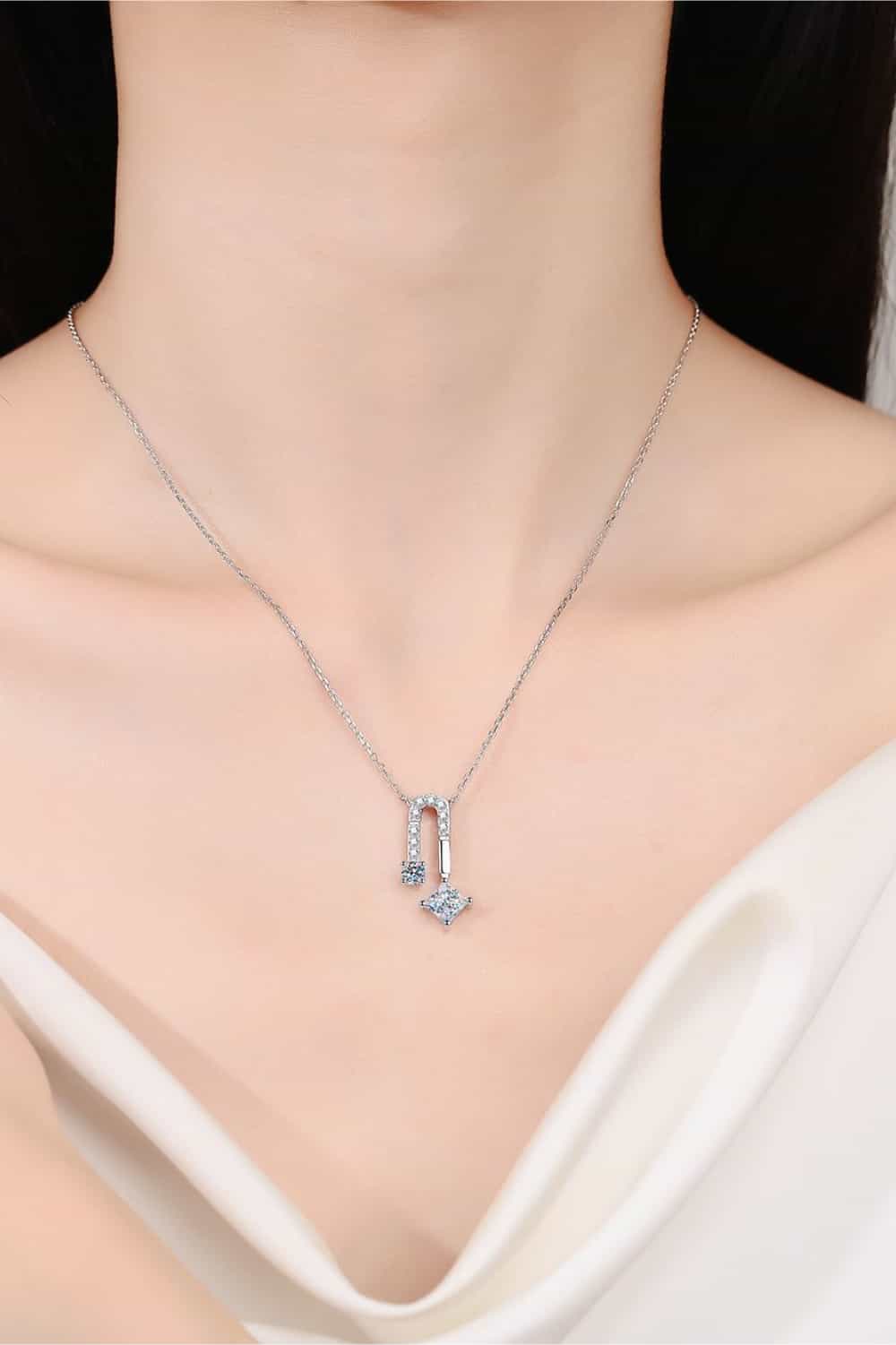 1.3 Carat Moissanite 925 Sterling Silver Necklace by Partner Labels