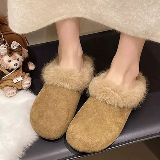Fuzzy Plush Warm Indoor Slippers by Partnel Label