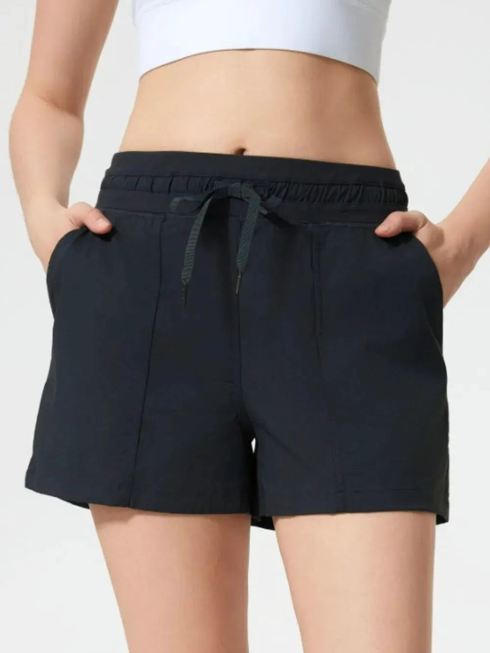 Millennia Drawstring Active Shorts with Pockets by Millennia