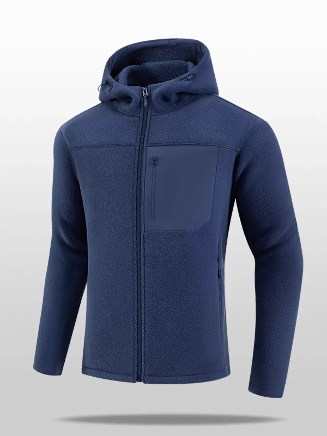 Men's Plus Size Hooded Fleece Full-Zip Jacket by Partner Label
