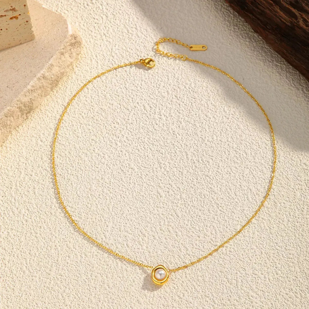 18K Gold-Plated Pearl Necklace by Partner Labels