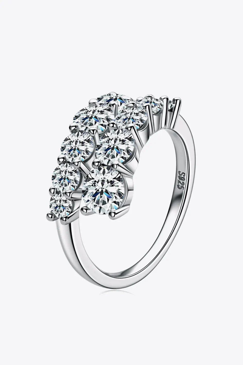 Adored Moissanite 925 Sterling Silver Ring by Partner Label