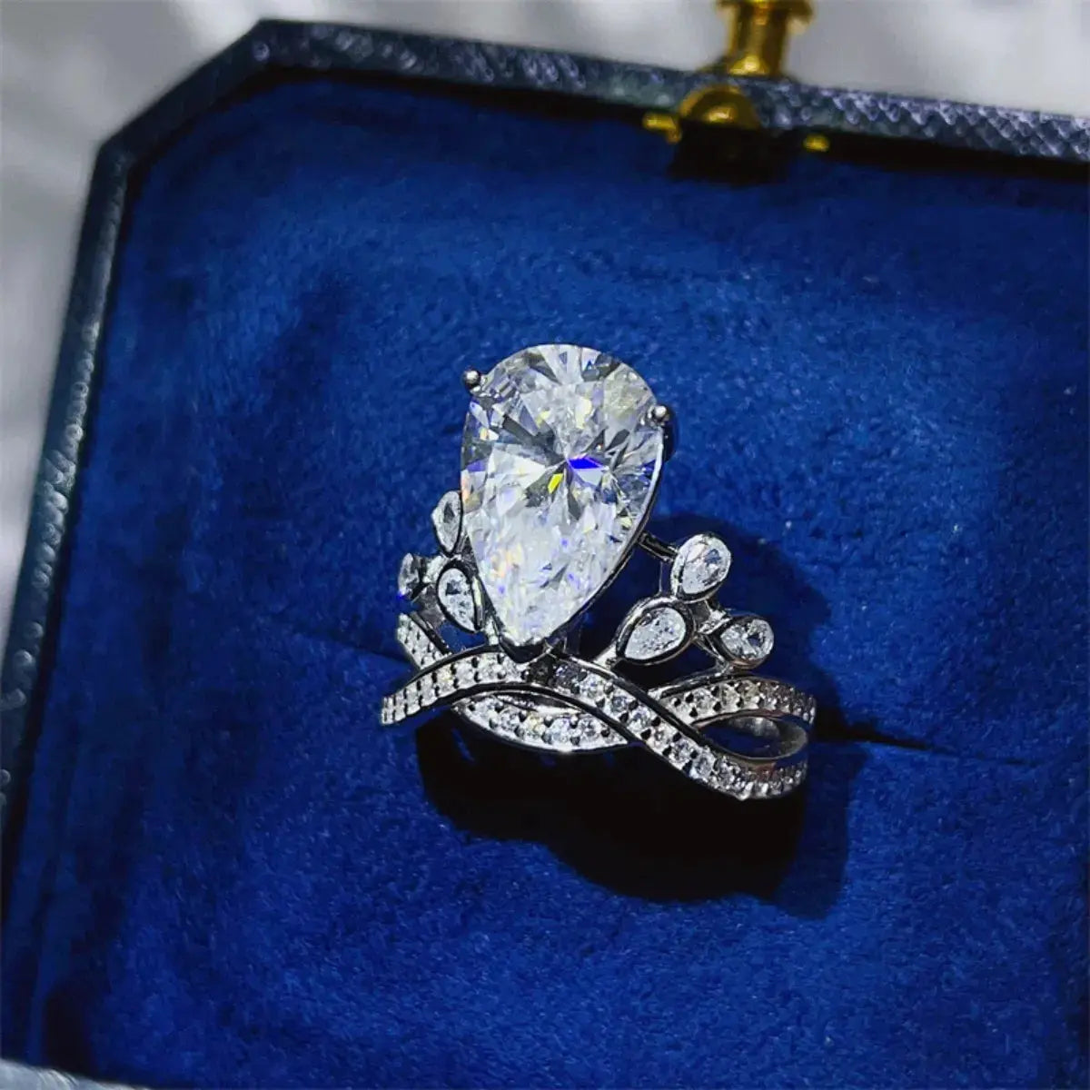 5 Carat Moissanite 925 Sterling Silver Ring by Partner Label
