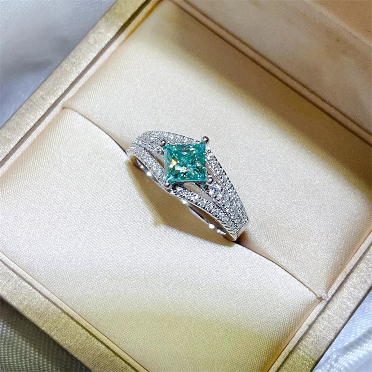1 Carat Moissanite 925 Sterling Silver Ring by Partner Label