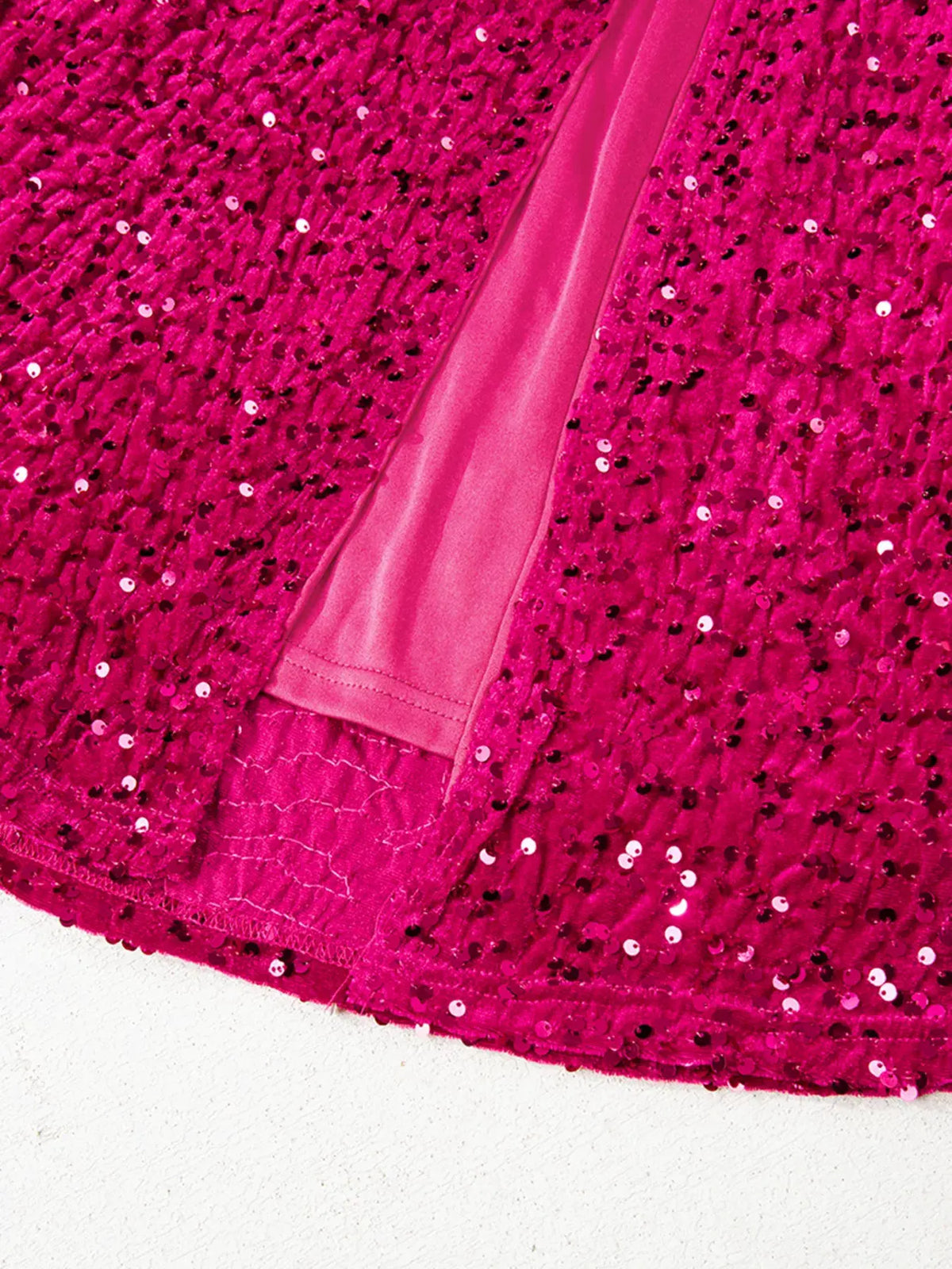Sequin One-Shoulder Dress with High Slit by Partner Label