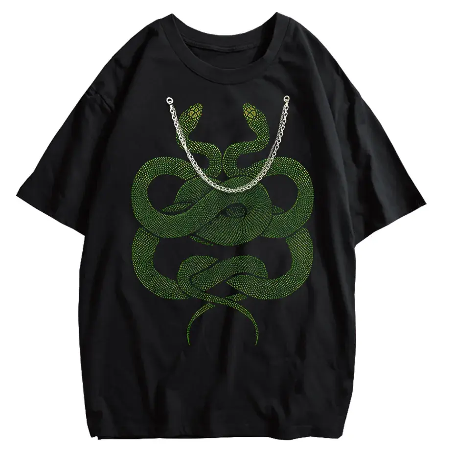 Gothic Dark Cartoon Print T-Shirt Harajuku Punk Y2K Streetwear by Vimost Shop