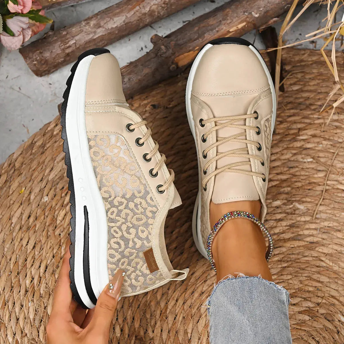 Lace-Up Platform Sneakers by Partner Label